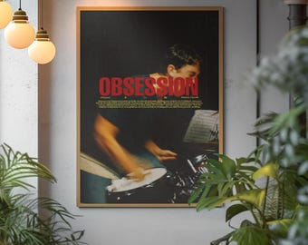 Whiplash Movie Poster | Andrew Neiman Drummer Wall Decor | Intense Motivational Quote Art Print | Miles Teller Cinematic Poster