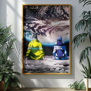 Cyberpunk Edgerunners Poster | Lucy and David Moon Wall Decor | Sci-Fi Anime Fine Art Print | Retro Futuristic Room Aesthetic | Fan Gift image 3