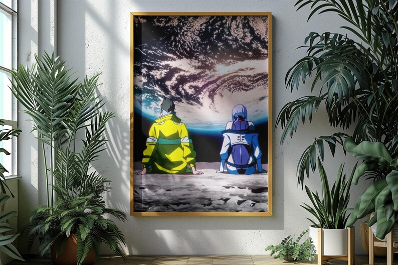 Cyberpunk Edgerunners Poster | Lucy and David Moon Wall Decor | Sci-Fi Anime Fine Art Print | Retro Futuristic Room Aesthetic | Fan Gift image 3