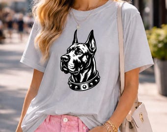 Great Dane Tshirt, Dog Lover Shirt, Vintage Dog Mom T-Shirt, Pet Lover Gift, Cozy Oversized Tee, Dog Mama Shirt, Casual Unisex Tee
