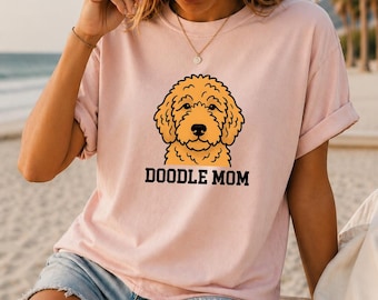 Funny Doodle Shirt, Funny Puppy Graphic Tee, Retro Dog Lover T-Shirt, Cozy Animal Shirt for Women, Gift for Dog Moms, Pet Lover Tshirt