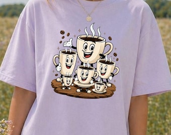 Camiseta para amantes del café, camiseta con estampado de cafeína, regalo para baristas, camiseta de la cultura del café, camiseta para amantes del espresso, café matutino, regalo para aficionados a las bebidas