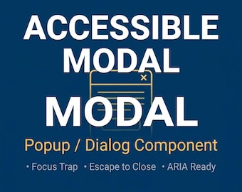Accessible Modal Popup Html Css Js | WCAG Compliant Dialog Component with Focus Trap