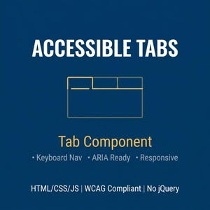 Dostępne zakładki HTML Css Js | Komponent zakładki zgodny z WCAG z nawigacją klawiaturową
