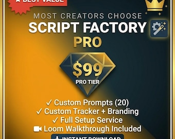 Script Factory Pro – TikTok Creator Setup, Custom Prompts, Branding (Digital Download)