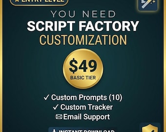 Script Factory Basic – Custom Prompts, Tracker, Email Support (Digital Download)