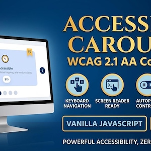 アクセシブルなカルーセルコンポーネント（WCAG 2.1 AA準拠）｜バニラJavaScript UIキット（デジタルダウンロード）
