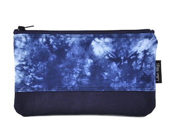 Handmade Makeup Bag - Toiletry Bag - Blue Makeup Bag