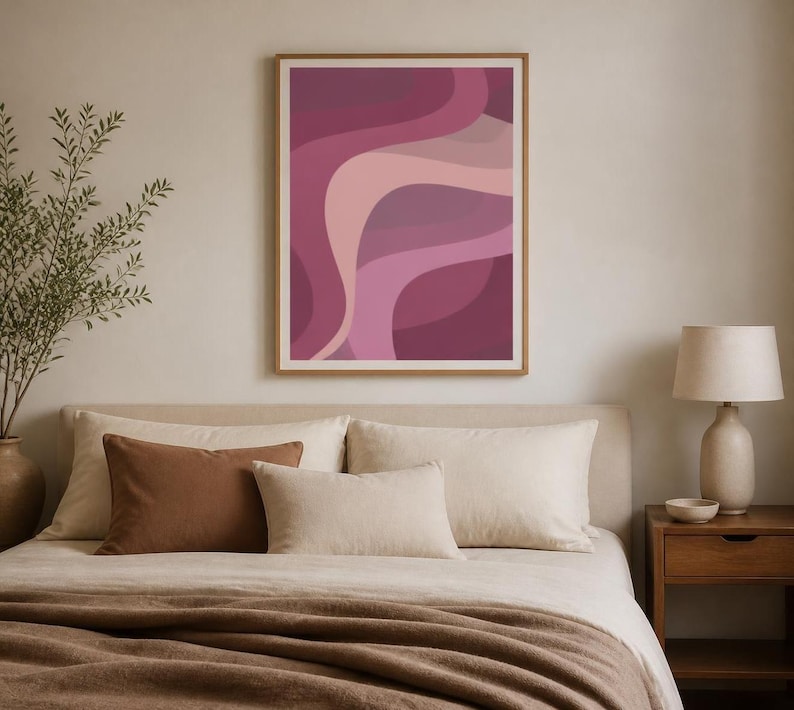 Abstract Dark Pink Design Digital Download, 15+ Print Options, High ...