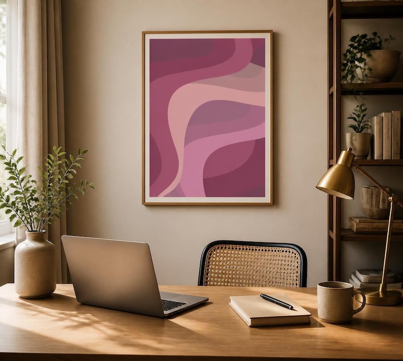 Abstract Dark Pink Design Digital Download, 15+ Print Options, High ...