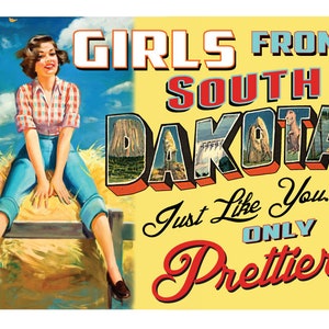 South Dakota Pin Up Girl Print Girls from South Dakota