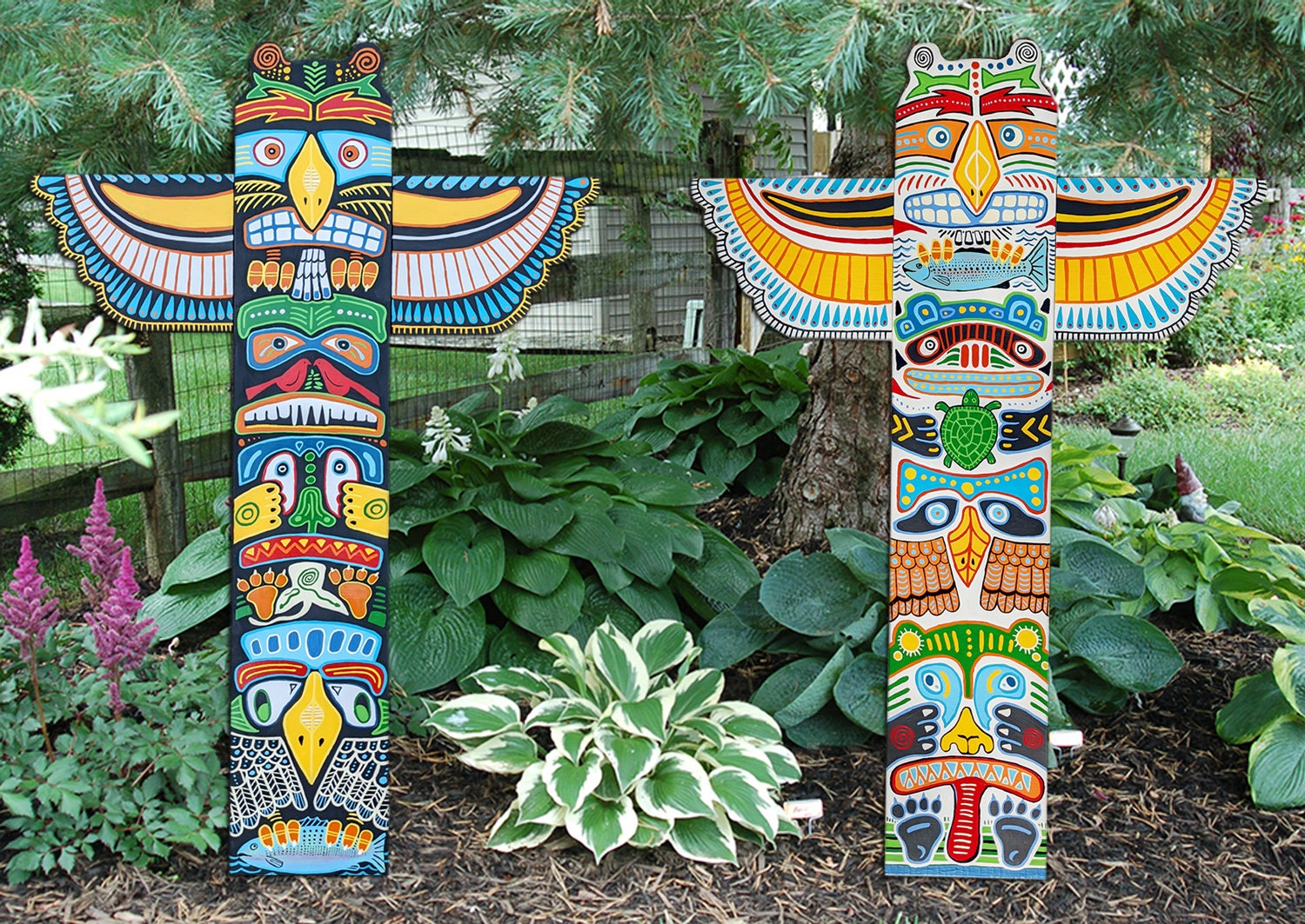 YARD ART Totem Pole Panneaux dart Funky Yard -  Canada