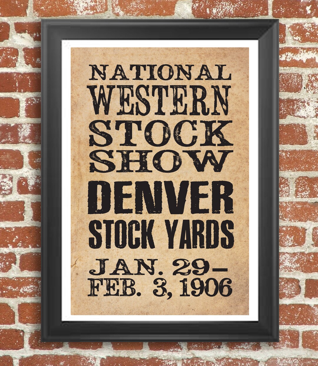 Denver Western Stock Show Historical Livestock Show Handbill Etsy