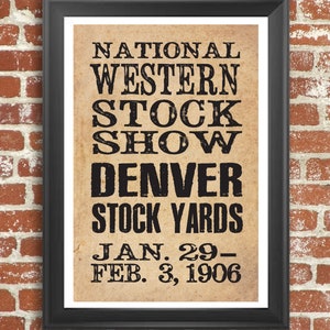 Denver Western Stock Show Historical Livestock Show Handbill