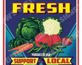 Farmers Market Farm Fresh Vegetables Print for Framing