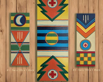 Art Panels Hand painted Pendleton Lake House Indoor Outdoor Art