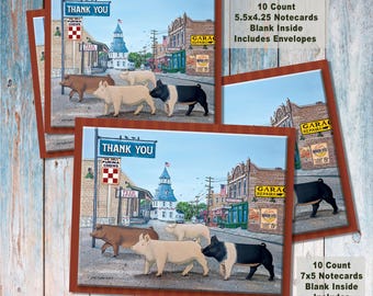 Pig Thank You Notecards