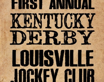 Kentucky Derby Historical Handbill 8x10