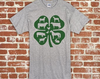 4H Livestock Shirt Unisex Adult and Youth Short Sleeve Tshirt