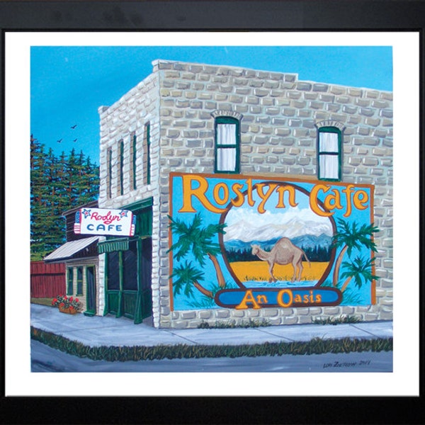 The Roslyn Cafe, Roslyn, Washington -  Digital Print from painting