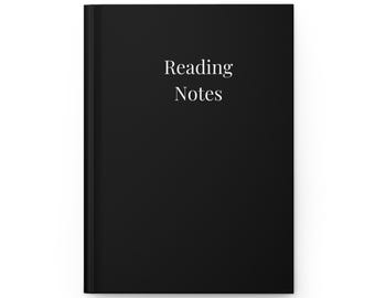 Cuaderno de tapa dura para notas de lectura / Cuaderno minimalista para amantes de los libros / Diario de escritura literaria / Cuaderno premium