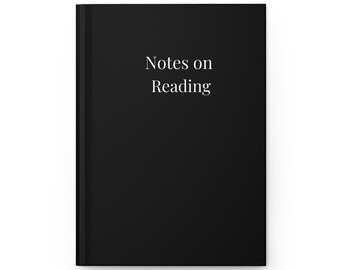 Cuaderno de tapa dura para notas de lectura / Cuaderno minimalista para amantes de los libros / Diario de escritura literaria / Cuaderno premium