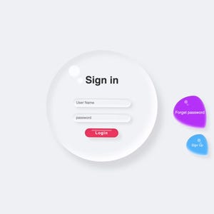 May include: A digital sign-in interface with a white background. The interface includes fields for user name and password, a red "Login" button, and options to "Forget password" and "Sign Up".