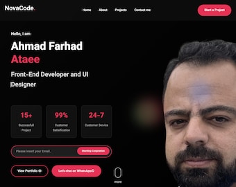 Website-Vorlage für Paketdesigner | Dark Mode, Responsives Layout und Design (Digitaler Download)
