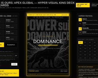 Apex King Deck | 200 interaktive Gefühlskarten | Mindset- und Selbstvertrauens-Karten-App | Digitaler Download