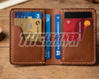 Leather Bifold Wallet Pattern PDF, DIY Wallet Template, Printable Leathercraft Pattern, Digital Download, Hand Stitch Wallet Design