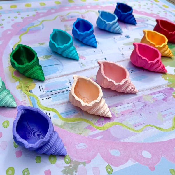 Seashell Trinket and Dice Dish – Mah Jongg Table Trinket Holder (Silk Line)