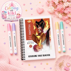 VILLAINS Coloring Page Tracker Book **(US VERSION)**