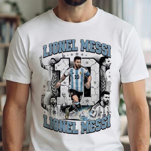 Lionel Messi Fußball-Design, Argentinien Fußballfan PNG (Digitaler Download) Bild 3