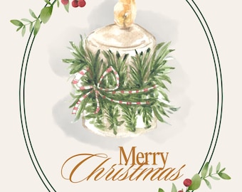 Victoriaanse kerstkaarten | Afdrukbare vakantiegroet | Kaars, kardinaal, kerstman (pdf-download)