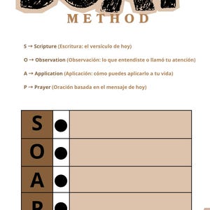 Diario Cristiano de Estudio Bíblico PDF | Método SOAP | Devocional Cristiano Imprimible | Prayer Journal en Español | Descarga Digital