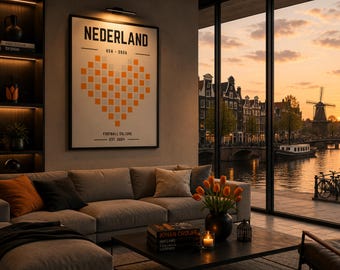 Netherlands Pixel Heart Poster | Football Culture USA 2026
