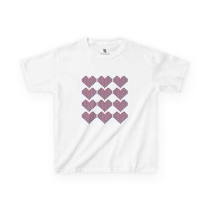 France Kids T-Shirt | France Pixel Heart Shirt | France Football Kids Tee | Flag Heart Shirt image 1