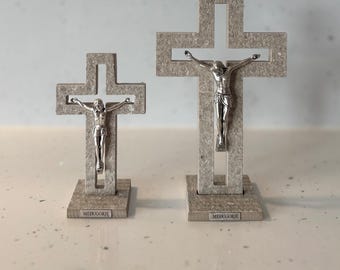 Jesus Christ Cross Modern Artistic Stone Crucifix Handmade