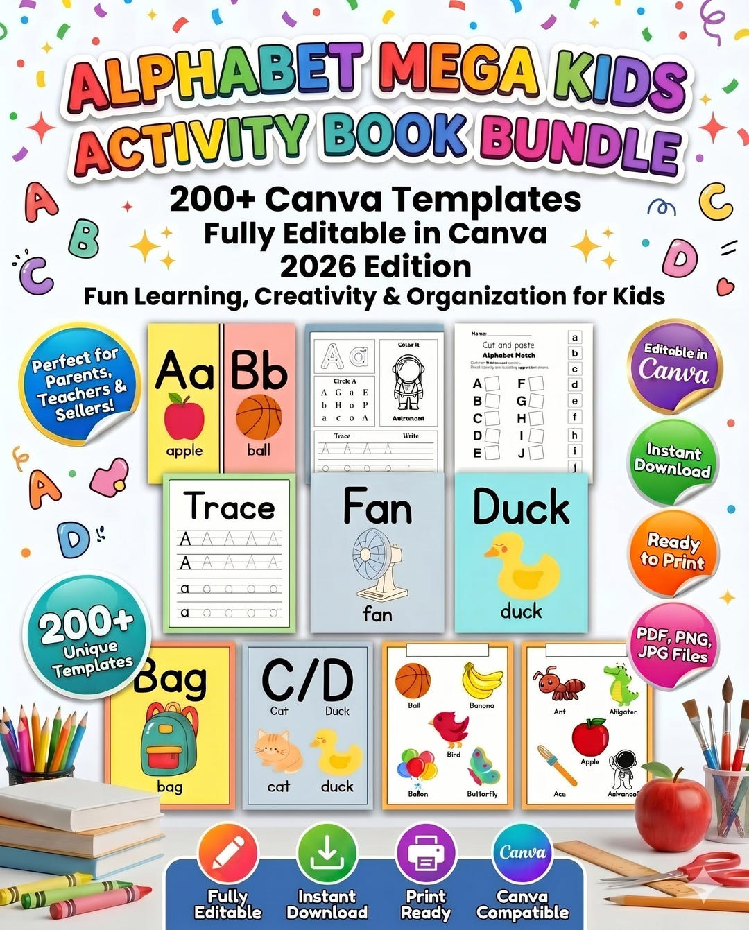 Ultimate Kids Learning Bundle , Printable Educational Worksheets for ...