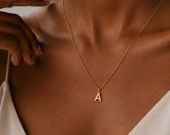 Personalisierte Gold erste Halskette, Zierliche Schlange Kette Schmuck, Wasserdichter Edelstahl, Zierliche Schichtung Schmuck, N021