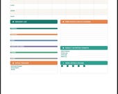 Meal Prep Planner Printable Weekly Grocery List PDF Meal Planning Template Instant Download Budget