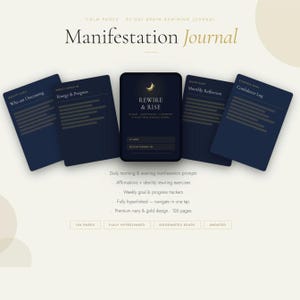 Rewire & Rise Brain Rewiring 90-Day Digital Journal | Hyperlinked Mindset Manifestation Planner | Goodnotes Notability | Neuroplasticity