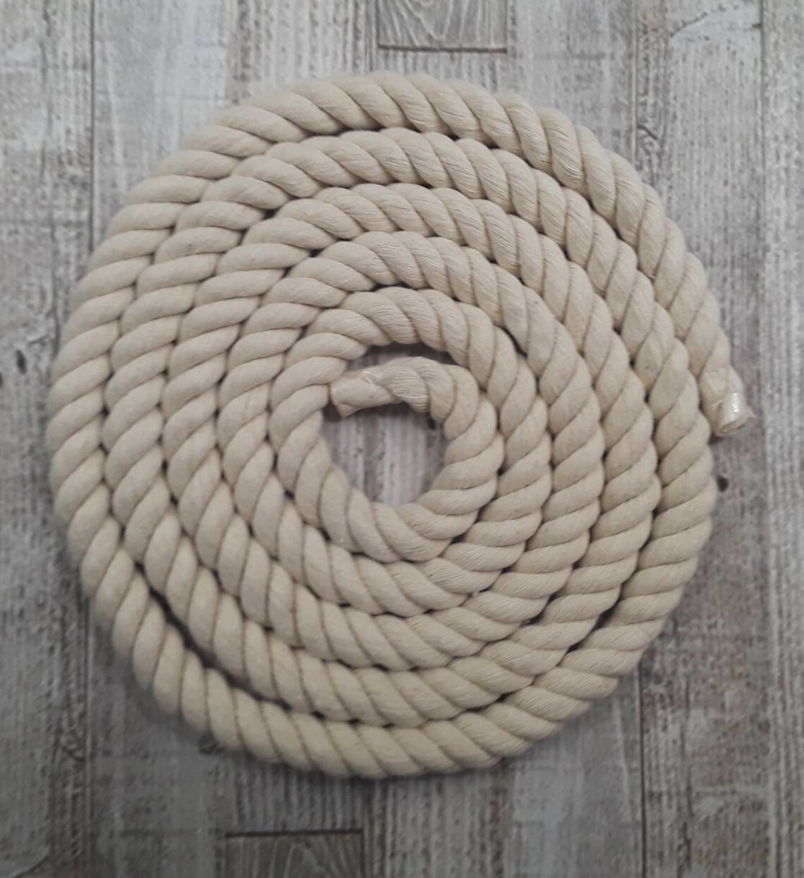 White Cotton rope nautical cord 15mm twisted 3ply natural Etsy