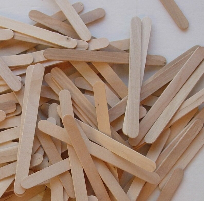 50 Wooden Popsicle Sticks craft Sticks natural craft Etsy 50 Wooden Popsicle Sticks craft Sticks natural craft Etsy