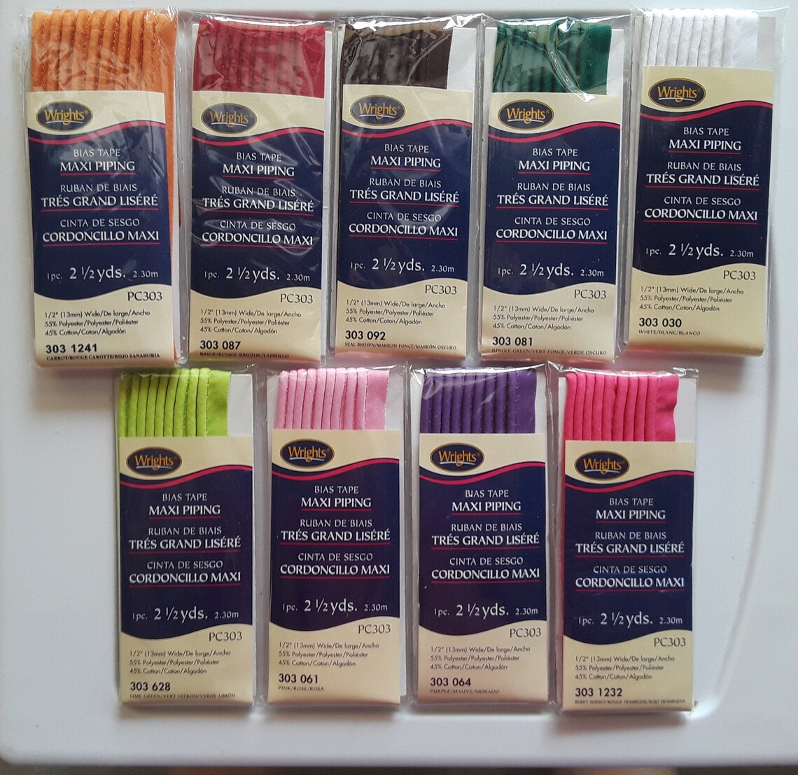 Pipingbias Tape Maxi Piping Trim0.5 Inches Wide 2.5 Yards by Etsy