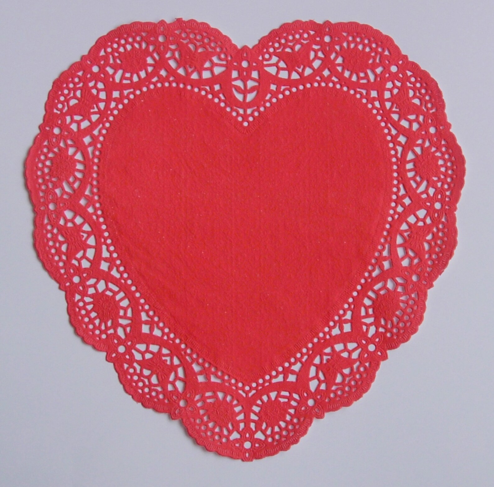 16 Red Heart shaped paper doilies 10 inch size Etsy