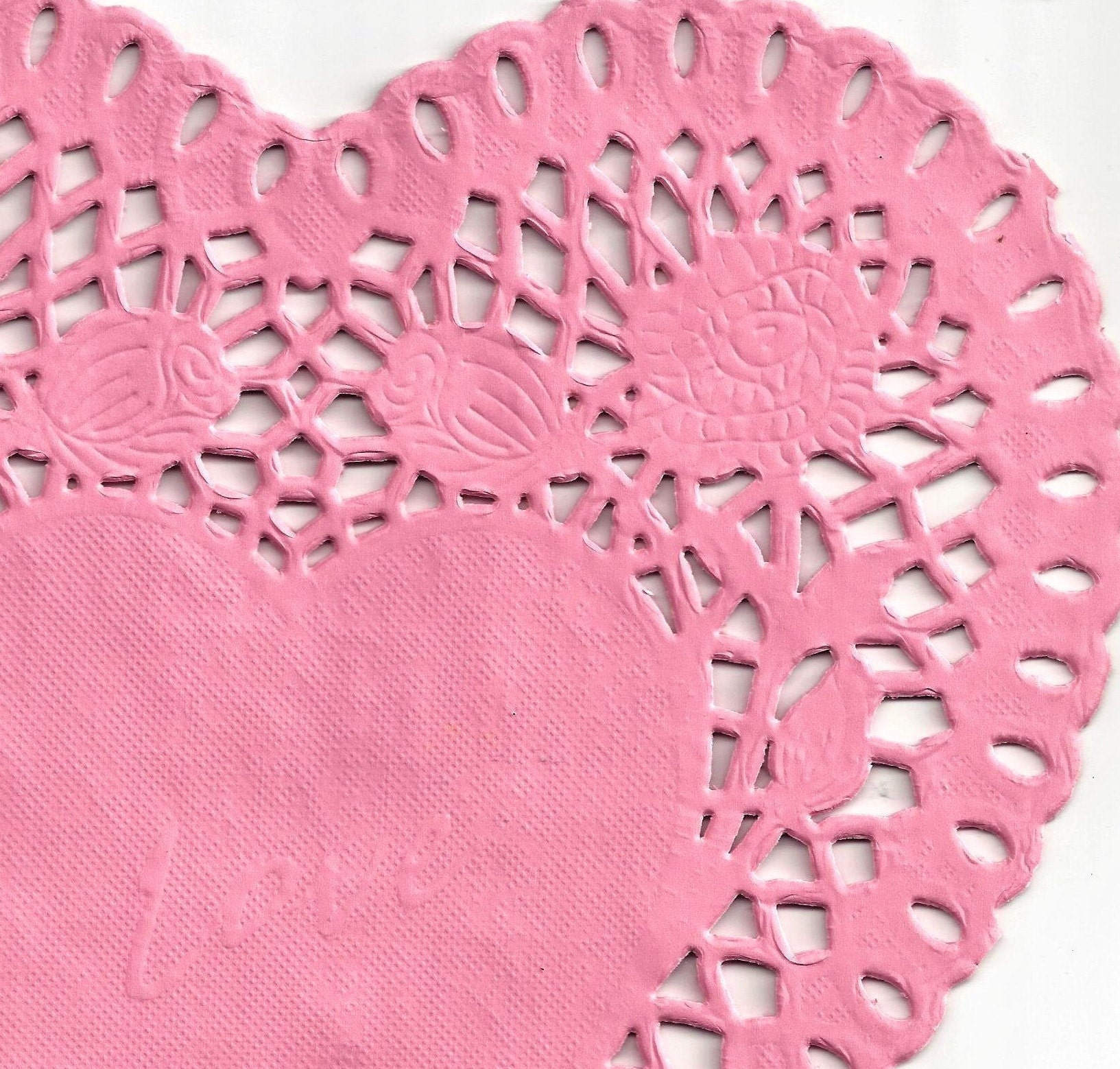 16 Pink Heart Shaped Paper Doilies 10 Inch Size - Etsy