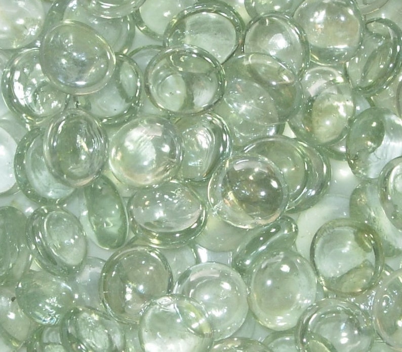 Clear Iridescent Glass Gems Vase Filler Flat Back Glass Etsy