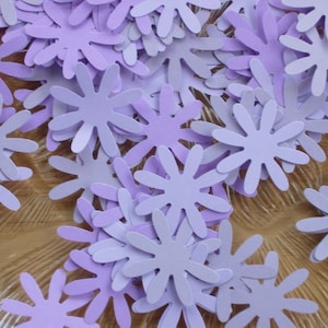 Table Scatter Confetti 150 die cut Card stock Flowers shades of lavender, 1-1/2&quot;