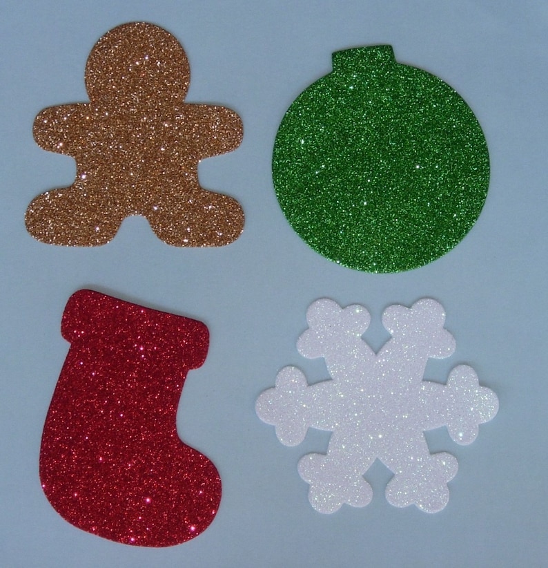 Round Green Ornament Shape Glitter Foam Christmas Craft Etsy